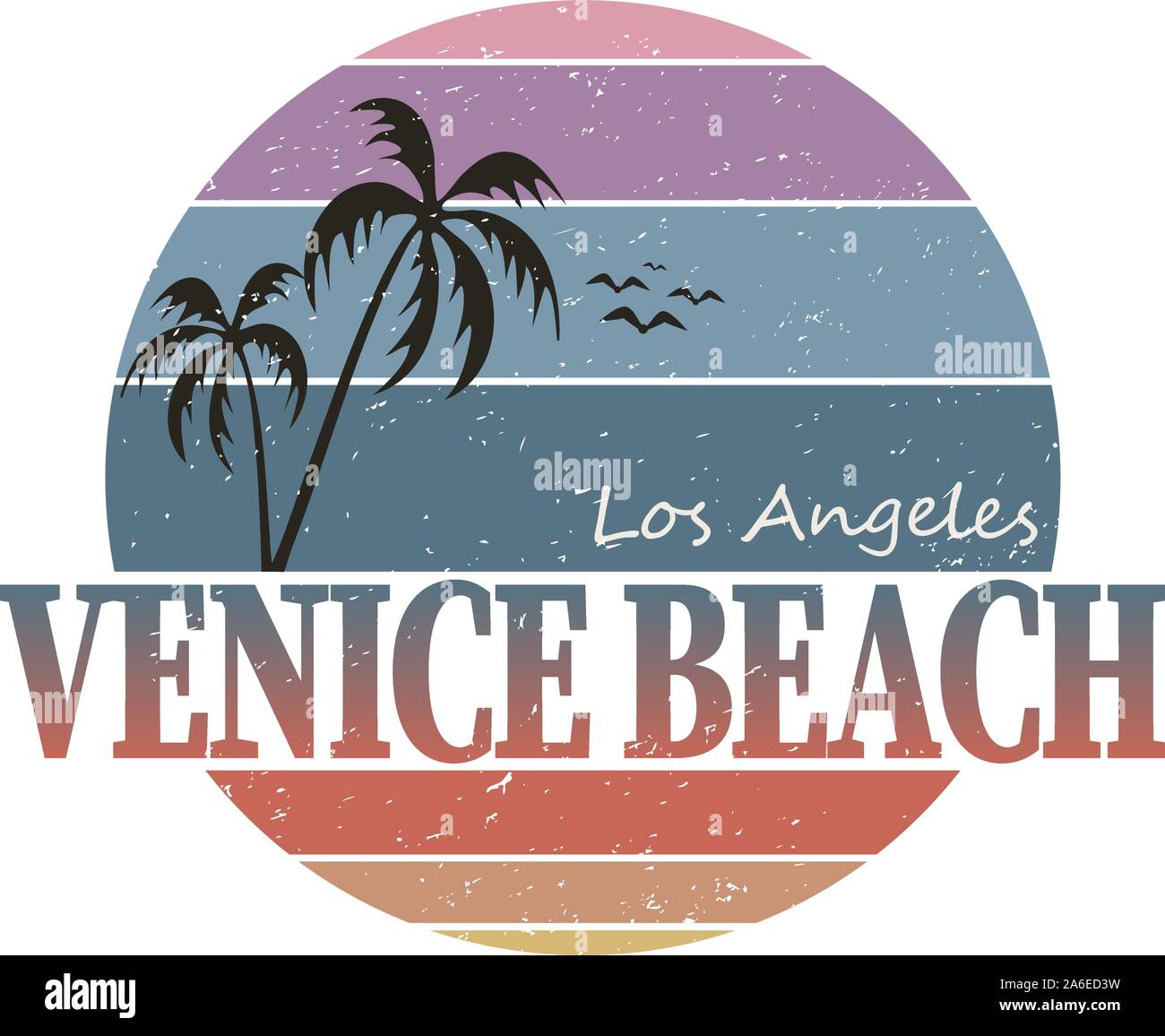 Venice Beach California surf tipografia, t-shirt graphics, vettori Illustrazione Vettoriale