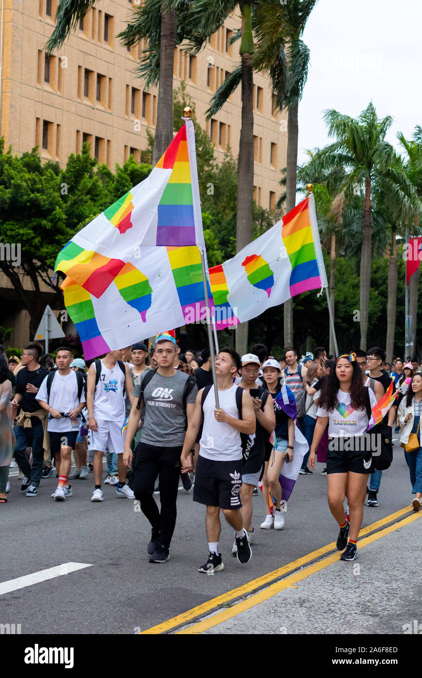 Pride Parade, Taiwan, Taipei, 26 Ott 2019 Foto Stock