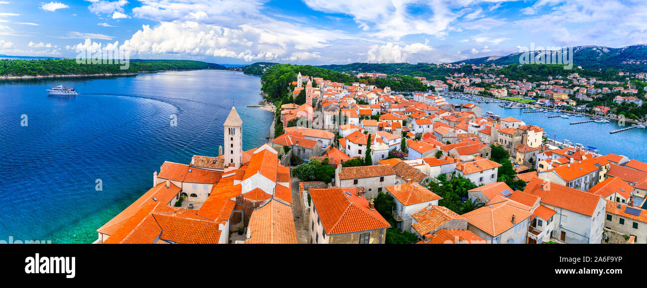 Viaggi e i punti di riferimento della Croazia - bellissima isola di Rab Foto Stock