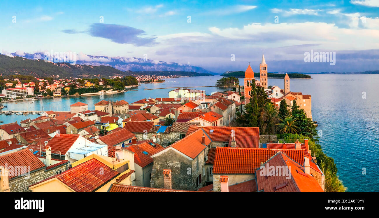 Viaggi e i punti di riferimento della Croazia - bellissima isola di Rab Foto Stock