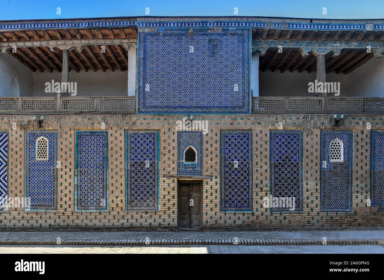Khan Palace Tash-Khauli o pietra palce, un harem per mogli e concubine a Khiva, Uzbekistan. Foto Stock