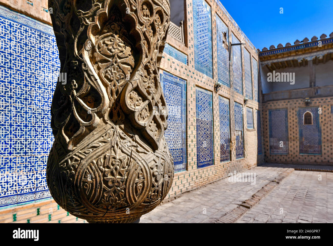 Khan Palace Tash-Khauli o pietra palce, un harem per mogli e concubine a  Khiva, Uzbekistan Foto stock - Alamy