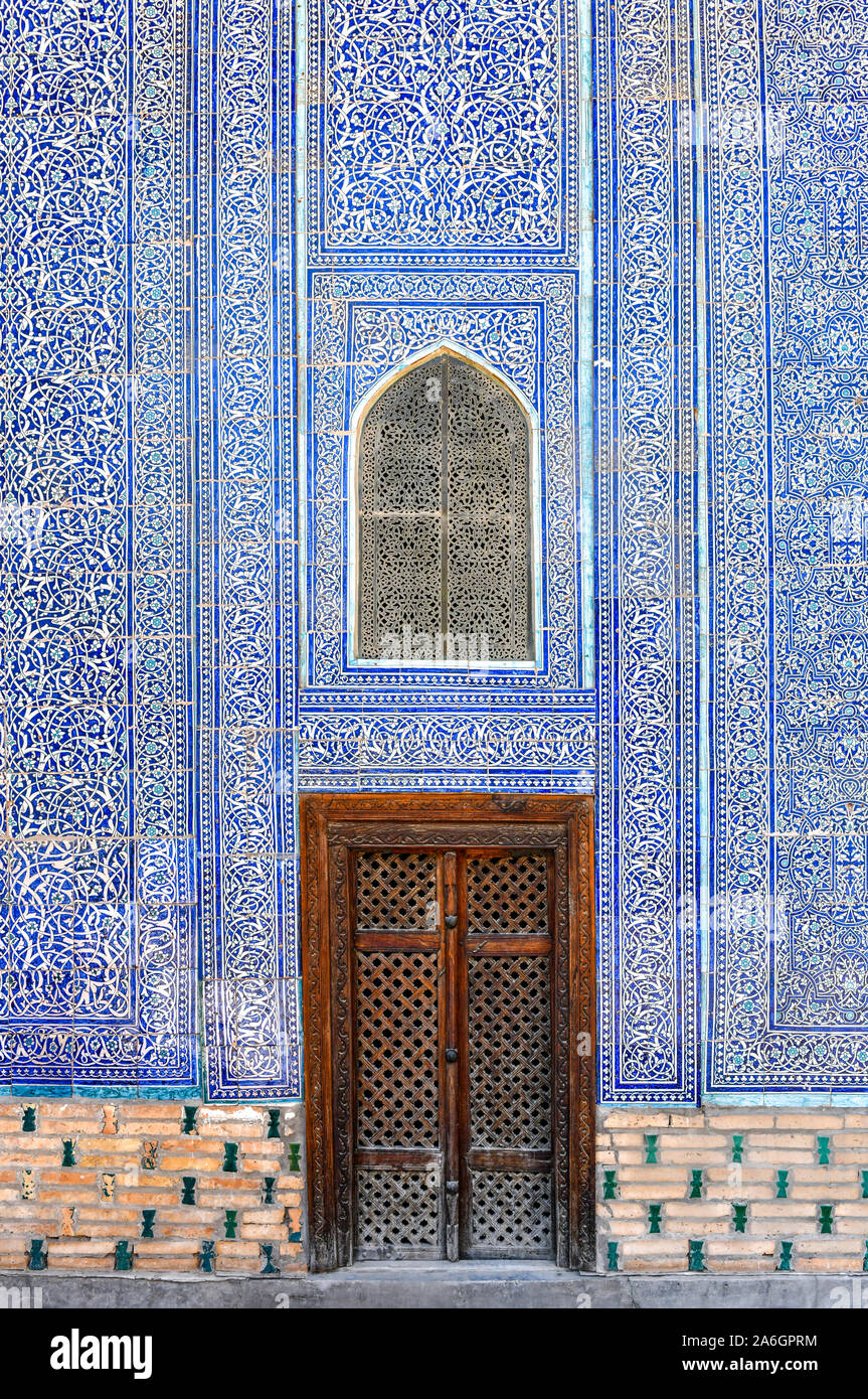 Khan Palace Tash-Khauli o pietra palce, un harem per mogli e concubine a Khiva, Uzbekistan. Foto Stock