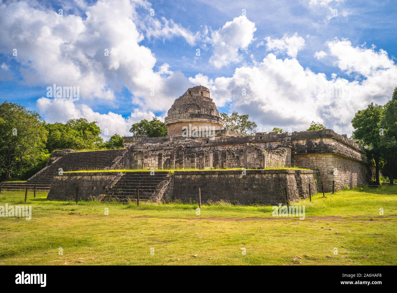 El Caracolo Observatory tempio, Chichen Itza, Messico Foto Stock