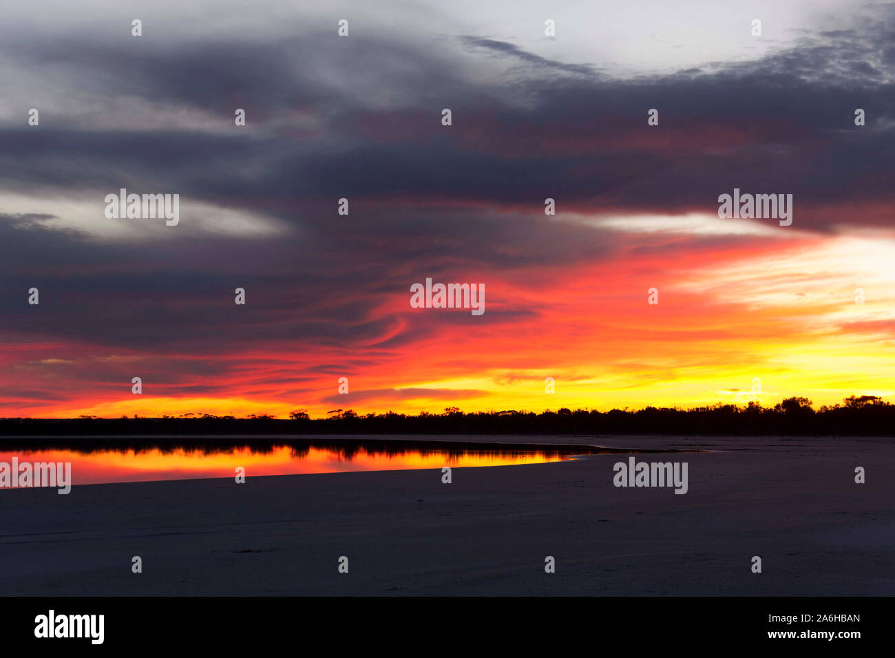 Il lago di Ninan Salt Lake, Victoria Plains Western Australia Foto Stock