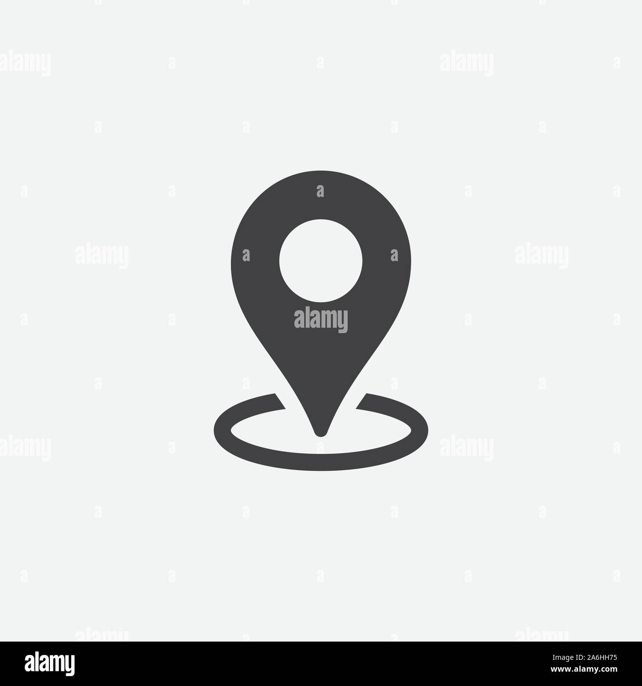 Pin icona Mappa in stile appartamento. La navigazione gps illustrazione vettoriale o. N background isolato. Destinazione il concetto di business Illustrazione Vettoriale
