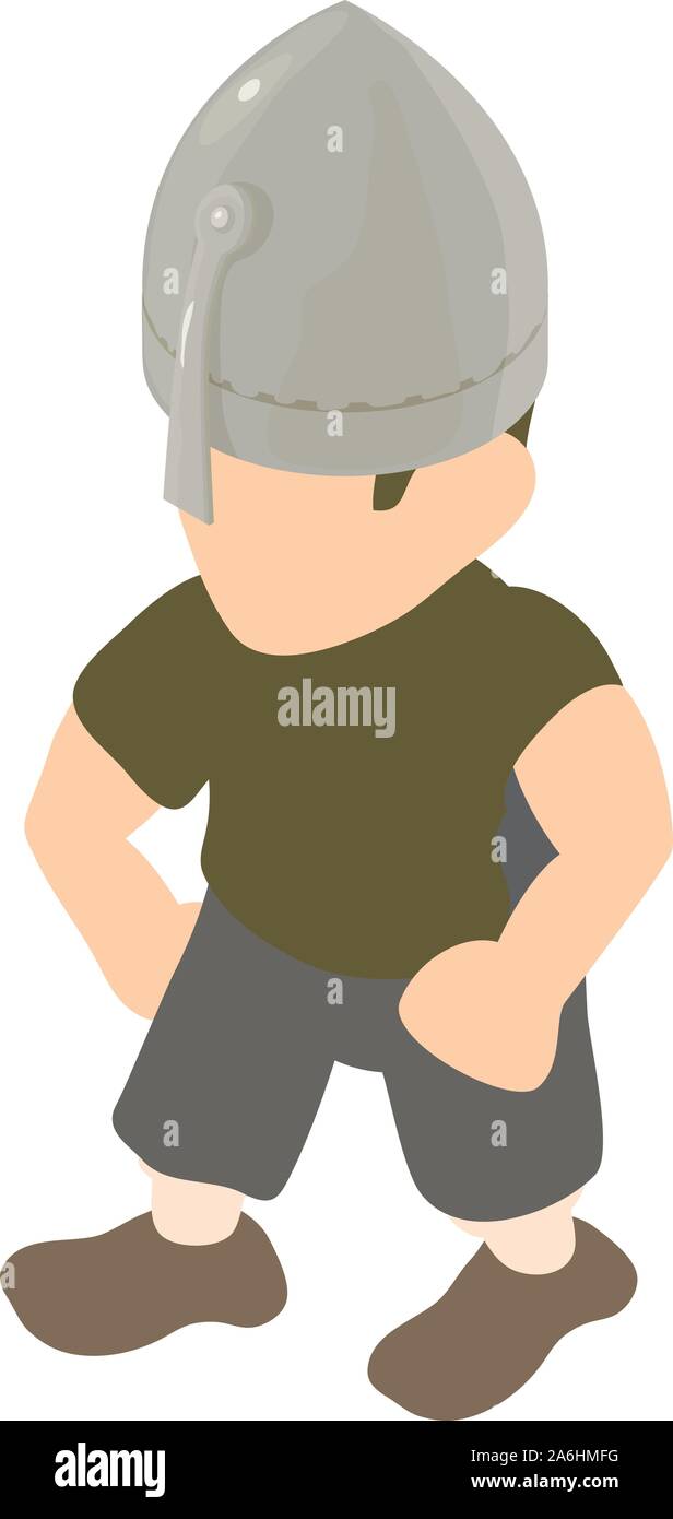 Soldato Romano icona, stile isometrico Illustrazione Vettoriale
