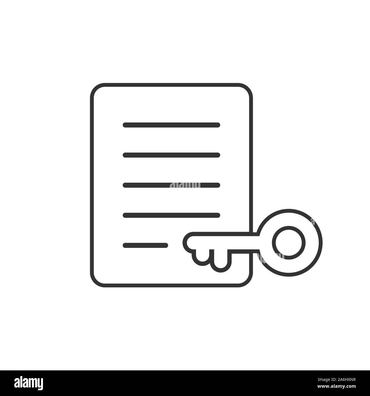 Password icona account in stile appartamento. La parola chiave illustrazione vettoriale bianco su sfondo isolato. La combinazione di tasti la concezione di business. Illustrazione Vettoriale