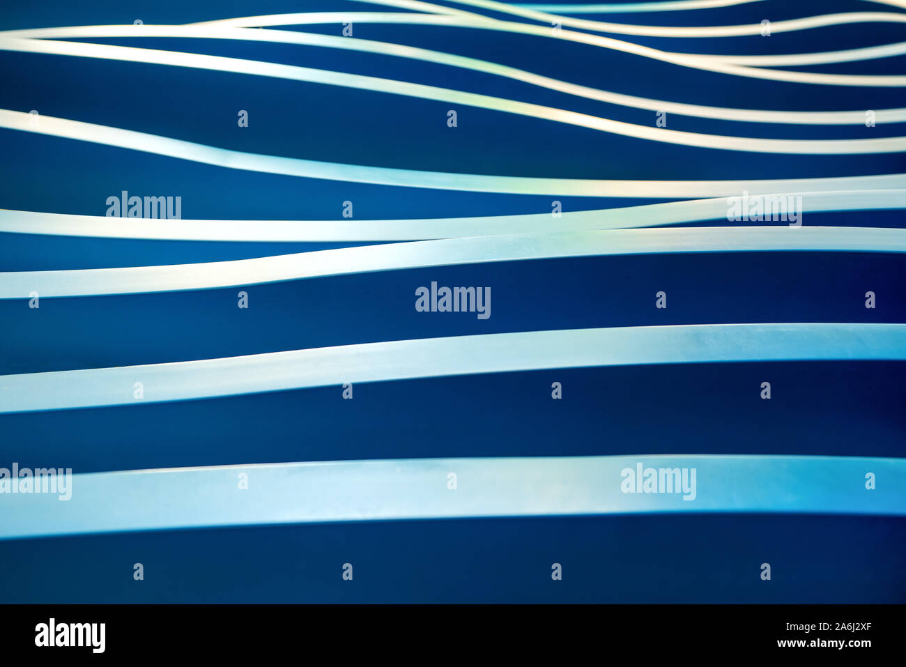 Abstract ondulata blu sullo sfondo di texture. Struttura senza cuciture pattern. Foto Stock