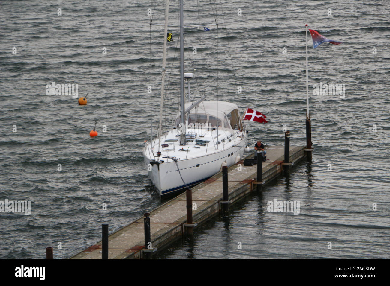 Yacht sul Fiordo di Vejle acque è visto in Vejle , Danimarca il 30 luglio 2019 © Michal Fludra / Alamy Live News Foto Stock