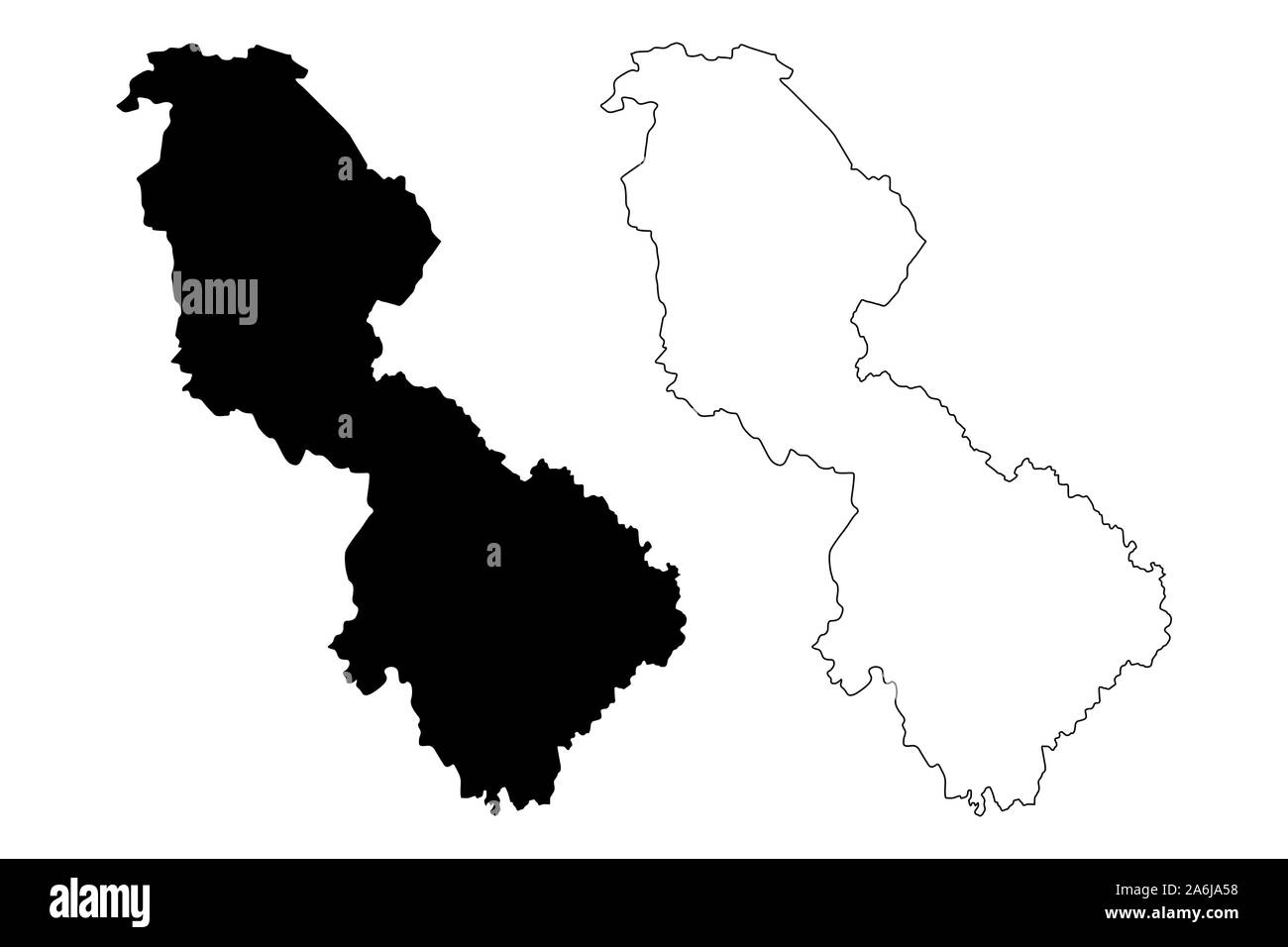 Leitrim County Council (Repubblica di Irlanda, contee dell'Irlanda) mappa illustrazione vettoriale, scribble schizzo Leitrim mappa Illustrazione Vettoriale