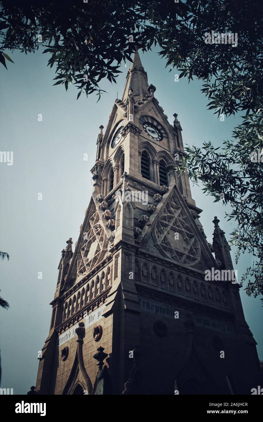 La torre molto storica a Karachi Pakistan Foto Stock