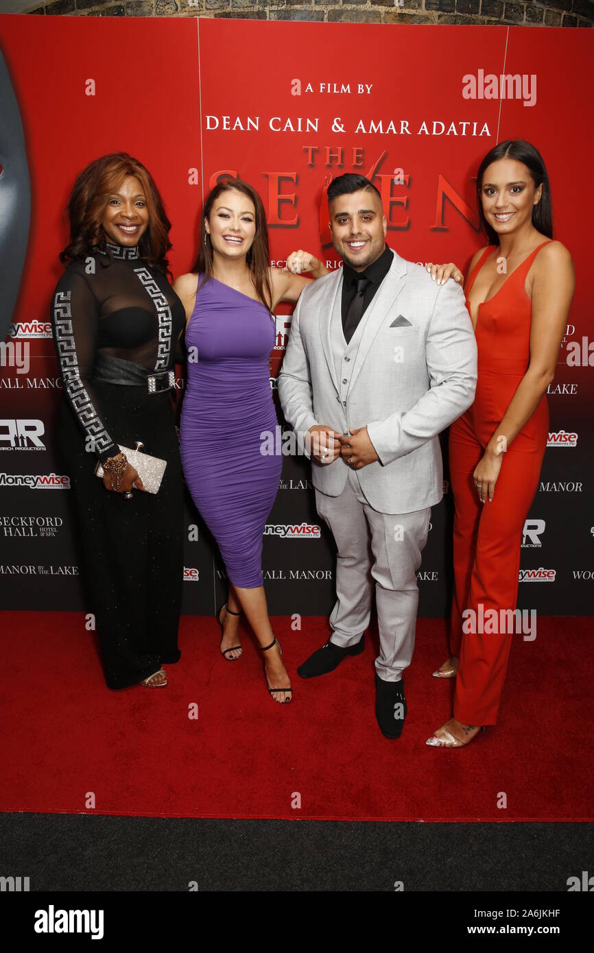 I sette film Premiere, tappeto rosso arrivi, Londra, venerdì 25 ottobre, fotografo Andy Barnes, carico Media Foto Stock