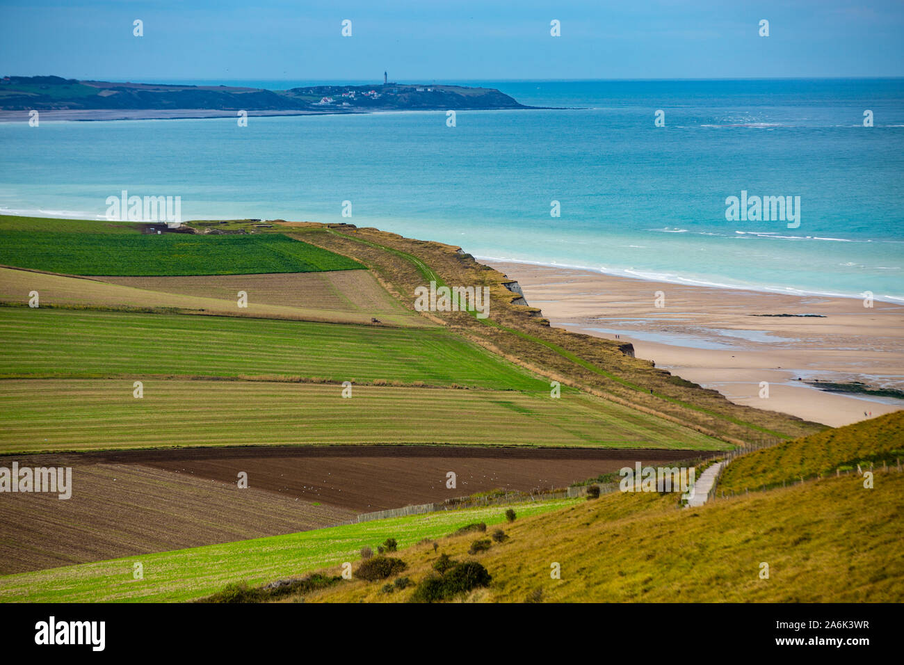 Die französische Opalküste zwischen Cap Gris-Nez und Cap Blanc-Nes in der regione Pas des Calais in Nordfrankreich Foto Stock
