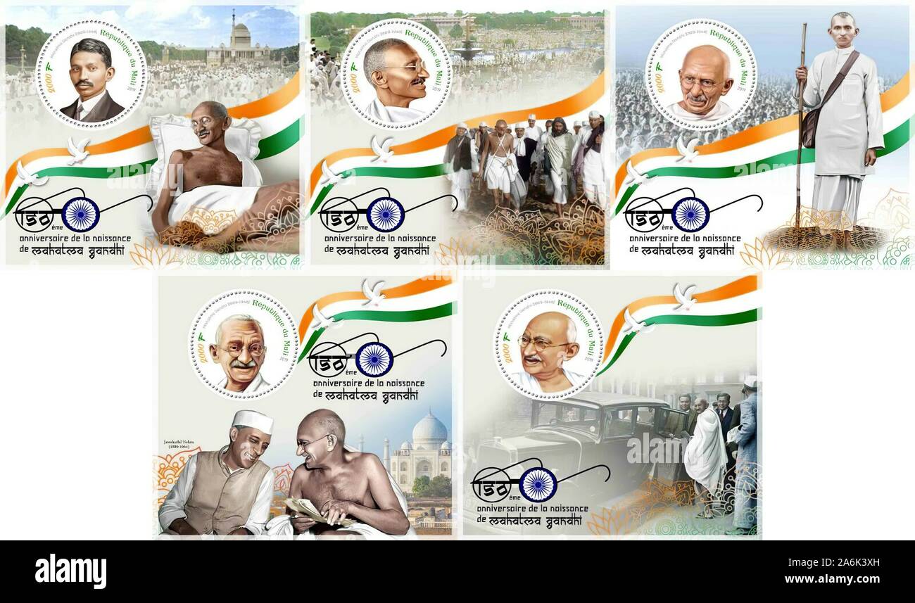 MOHANDAS Mahatma Gandhi - Il leader indiano (1869-1948) Foto Stock