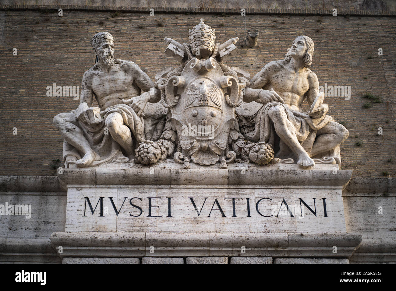 Museo del Vaticano. Vista esterna del Museo Vaticano nella Città del Vaticano, Foto Stock