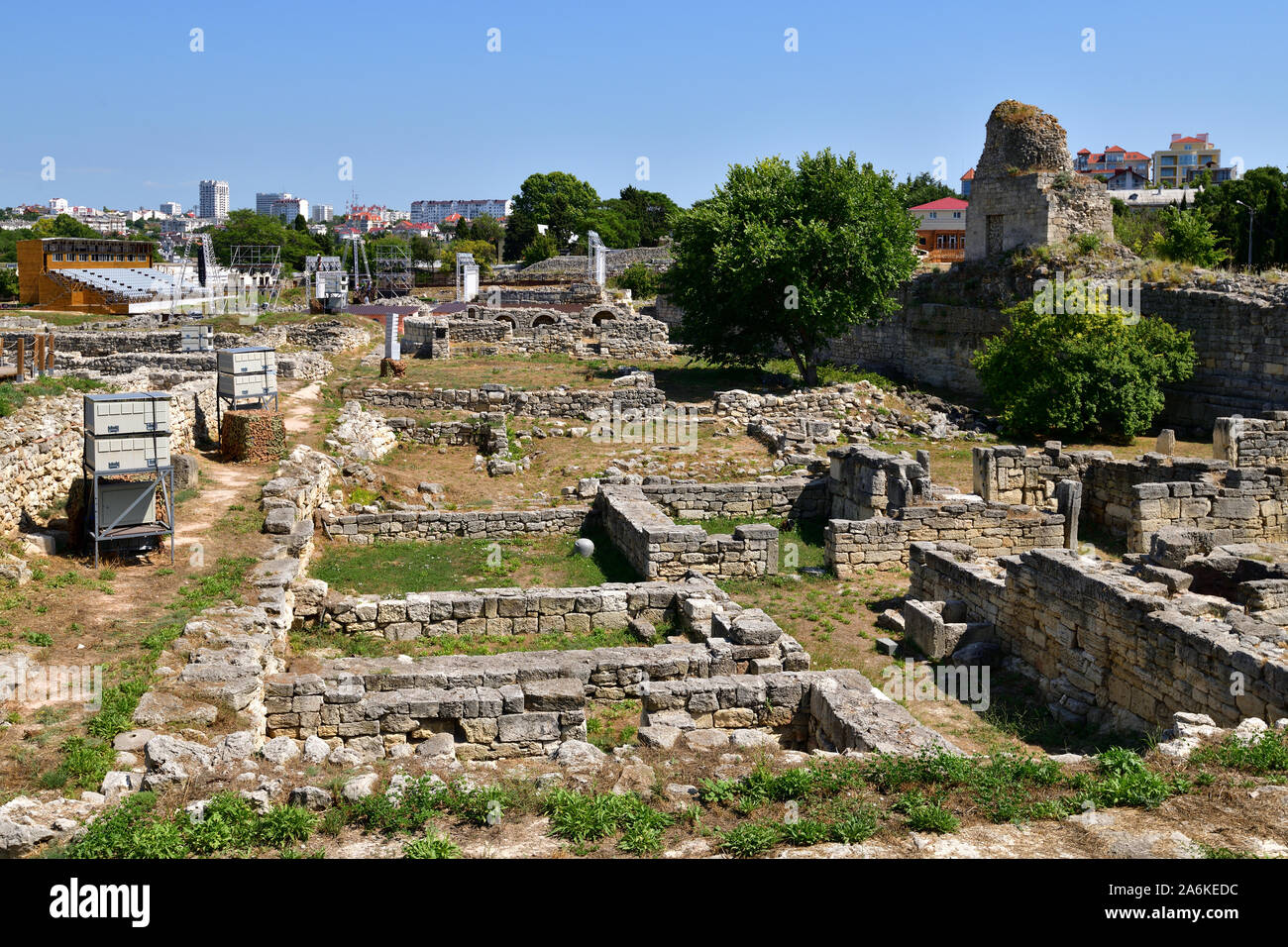 Sebastopoli, Crimea - luglio 3.2019. Il museo del territorio della città antica di Khersones Tavricheskiy Foto Stock