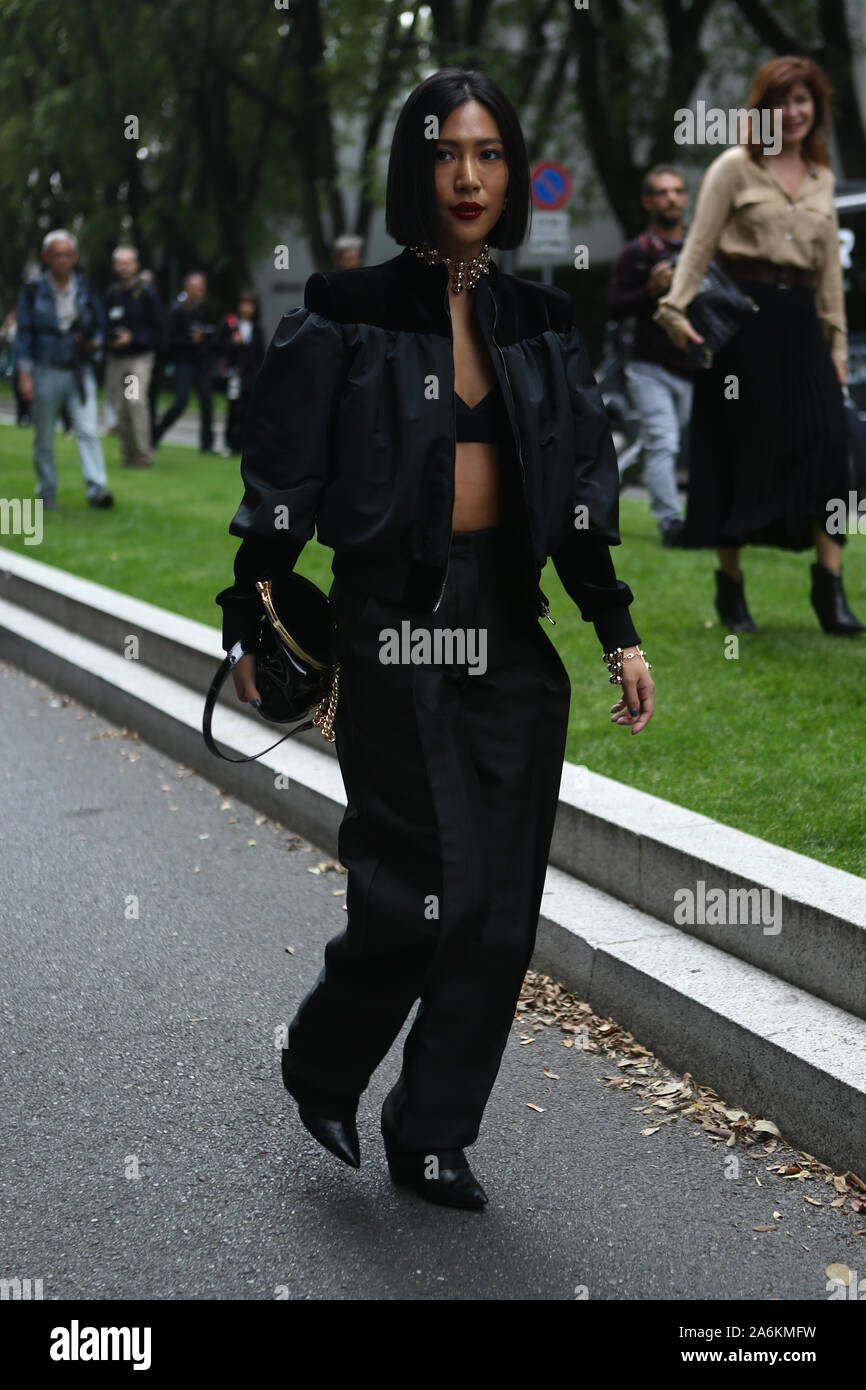 Molly Chiang partecipa allo spettacolo Armani durante la settimana della Moda di Milano Settembre 19,2019 Foto Stock