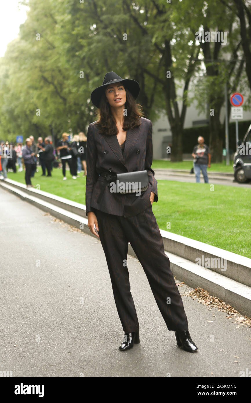 Ilaria Capponi partecipa allo spettacolo Armani durante la settimana della Moda di Milano Settembre 19,2019 Foto Stock