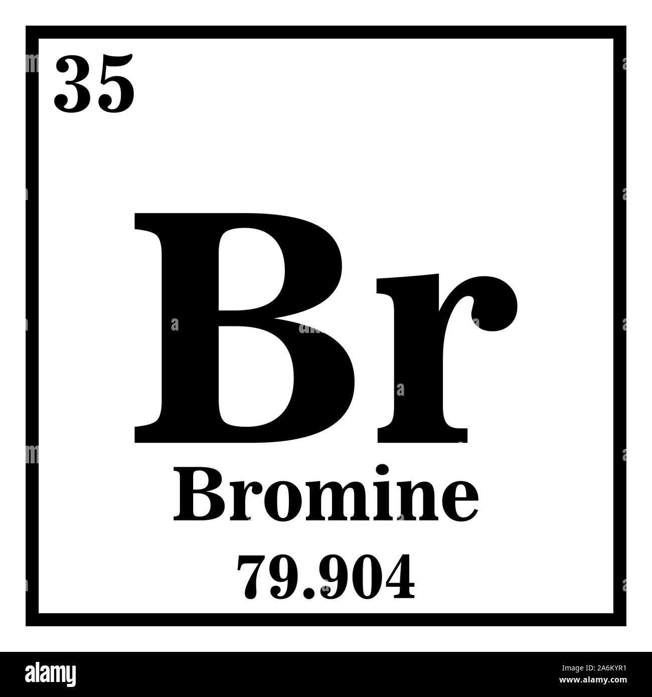 Bromo Tavola Periodica degli Elementi illustrazione vettoriale EPS 10. Illustrazione Vettoriale