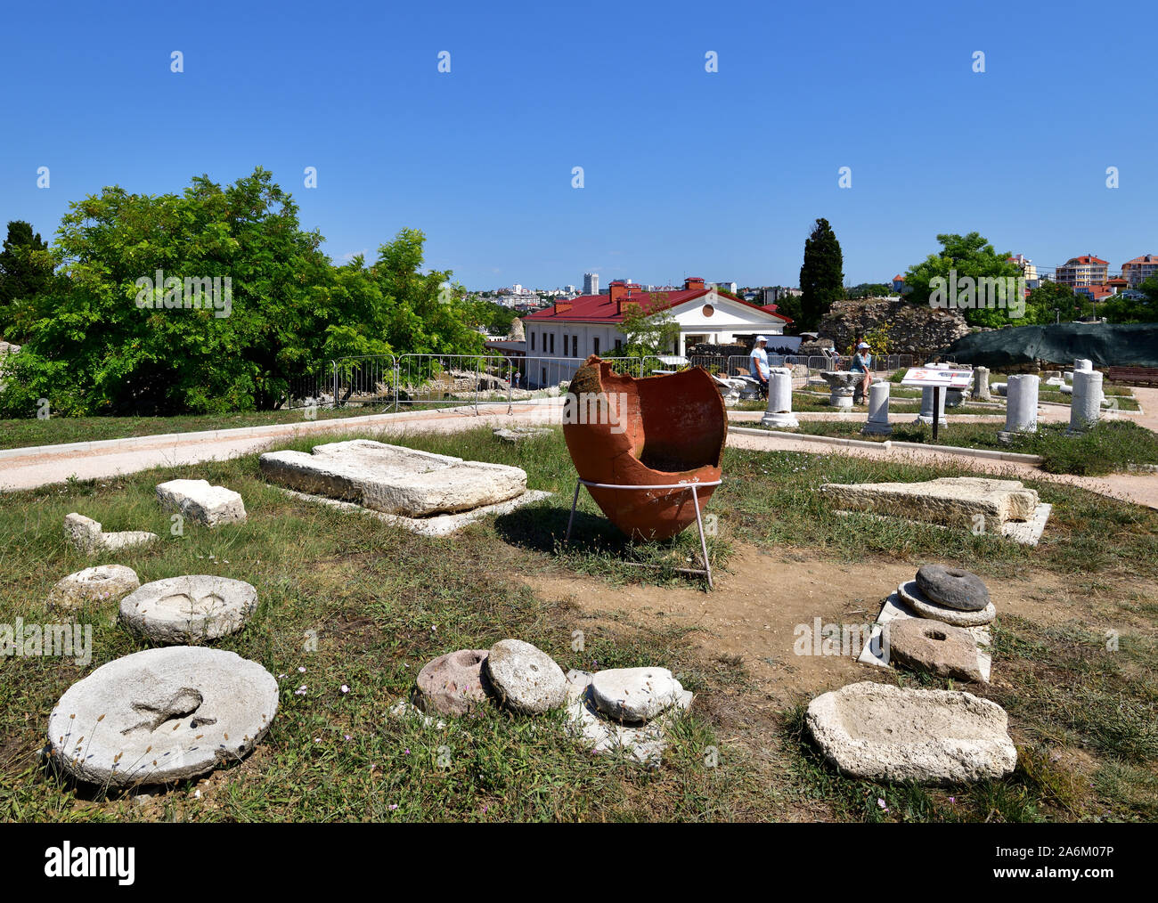 Sebastopoli, Crimea - luglio 3.2019. Il museo del territorio della città antica di Khersones Tavricheskiy Foto Stock