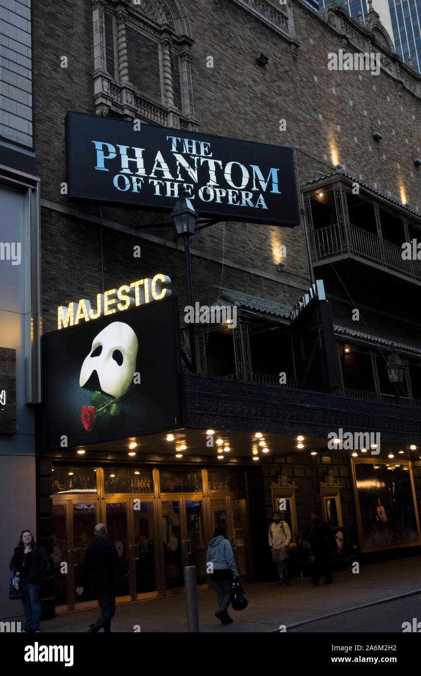 'Il Fantasma dell'Opera' al Majestic Theatre di New York City, NY Foto Stock