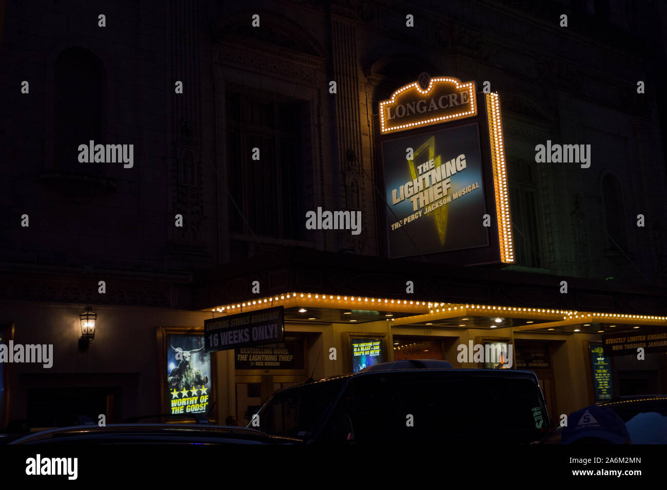 Il Fulmine ladro: Il Percy Jackson Musical, Longacre Theatre di New York City Foto Stock