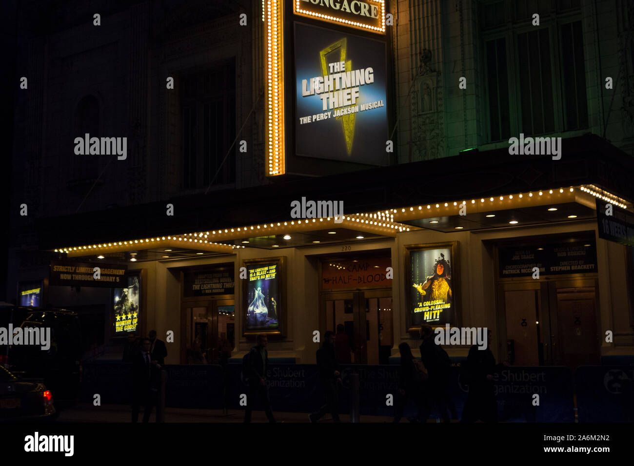 Il Fulmine ladro: Il Percy Jackson Musical, Longacre Theatre di New York City Foto Stock