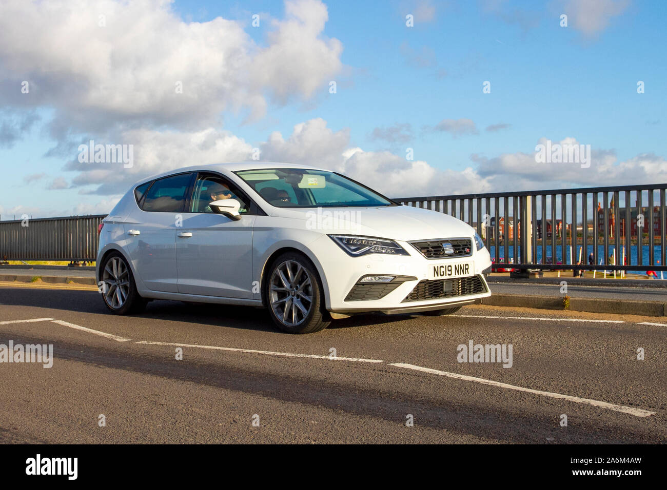 2019 Seat Leon FR Sport STI S-Aon lungomare, Southport, Merseyside, Regno Unito Foto Stock