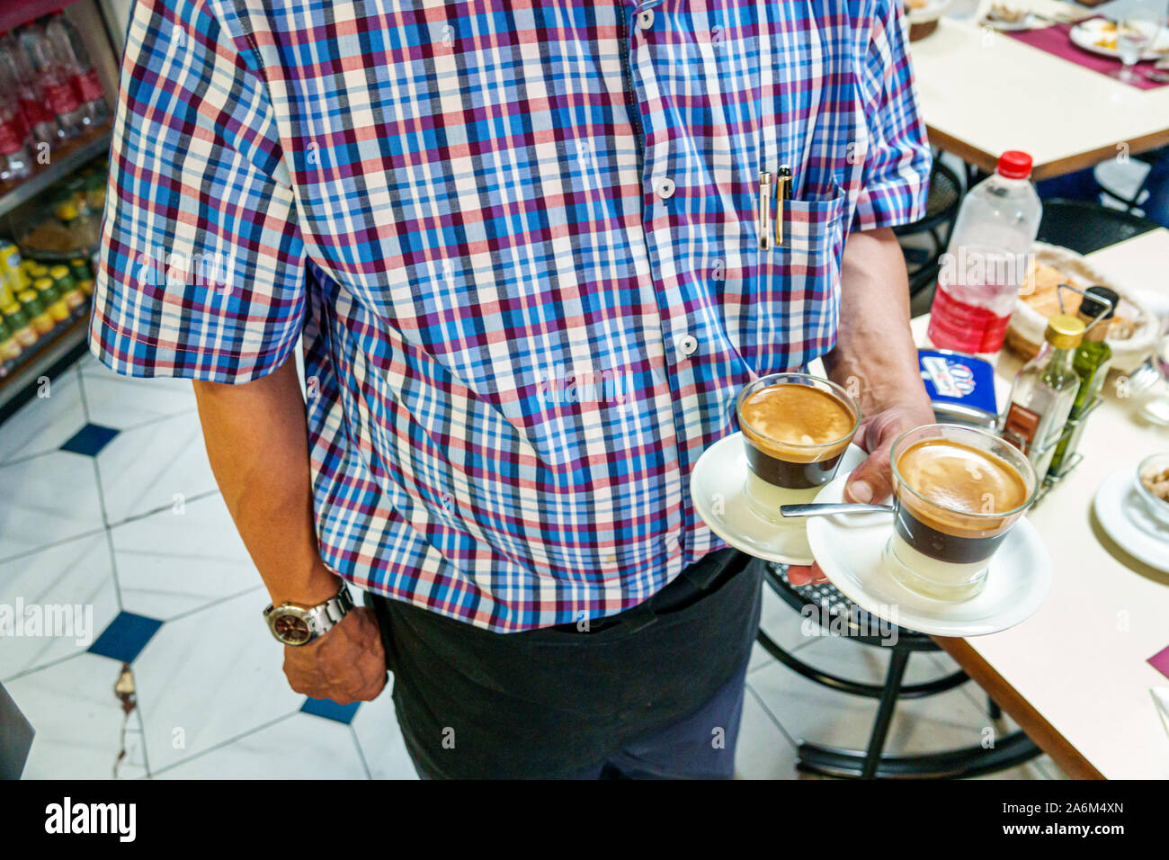 Valencia Spagna,Latino ispanico,Trinitat,Bar click,ristorante ristoranti ristorazione ristoranti bar bistrot, interno, quartiere c Foto Stock