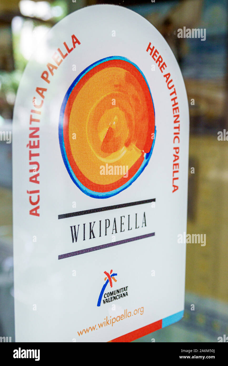 Valencia Spagna Ispanico,Trinitat,Bar click,ristorante,caffè di quartiere,denominazione autentica paella locale,Wikipaella,ES190829062 Foto Stock