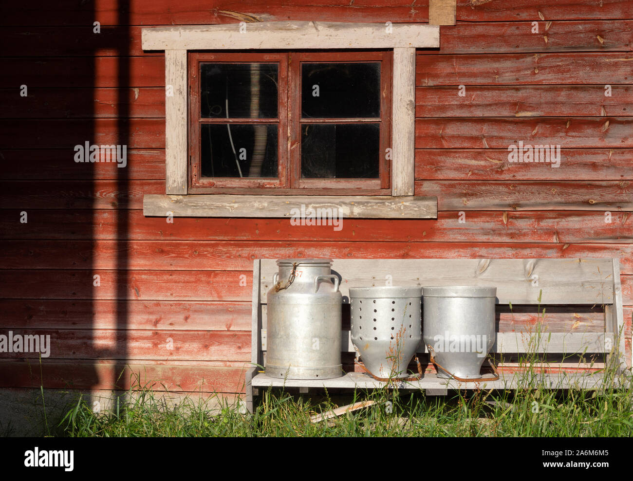 Per le attrezzature agricole su un banco di lavoro Foto Stock
