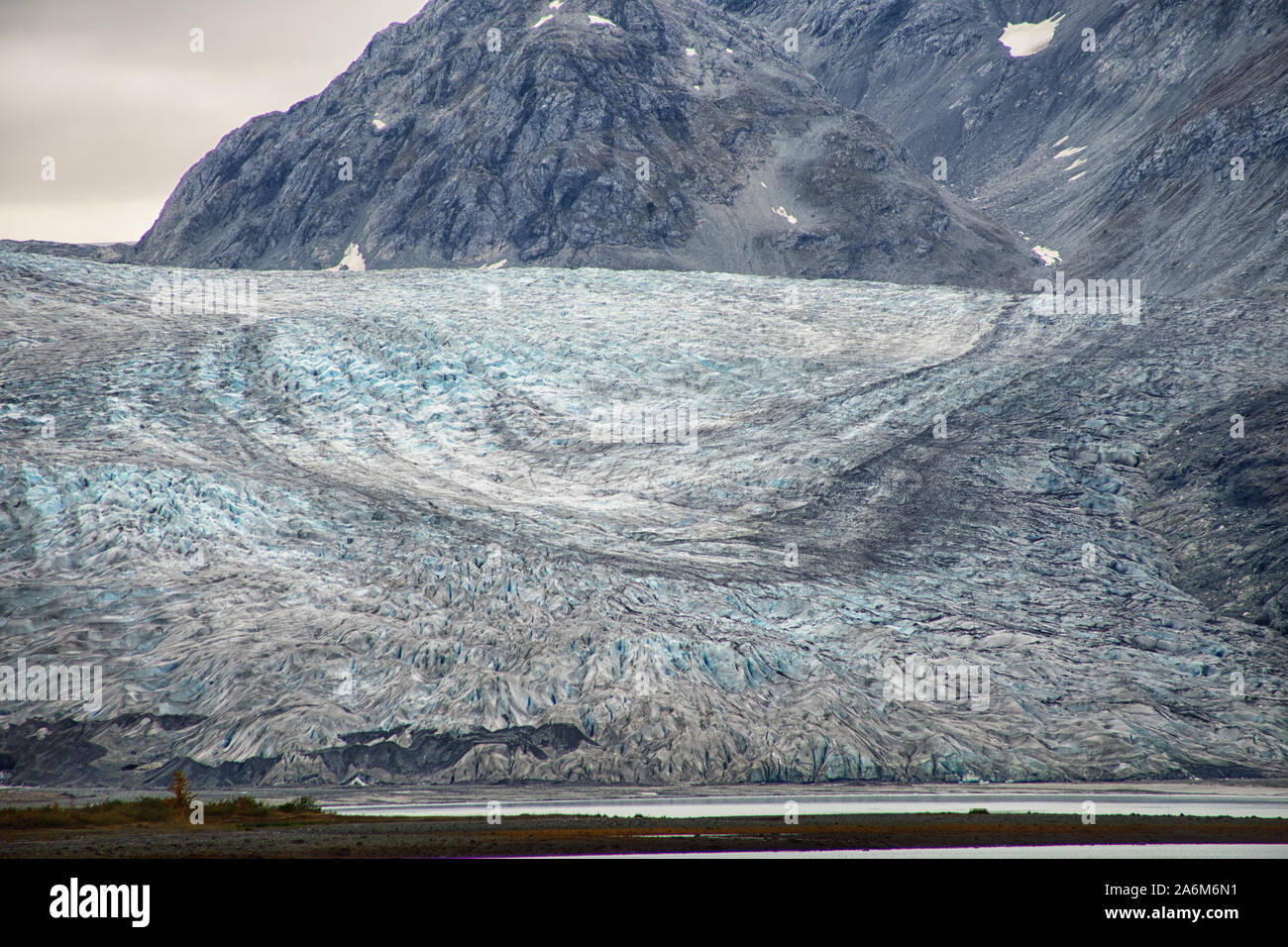 La Tidewater glacier John Hopkins Bay Alaska Foto Stock