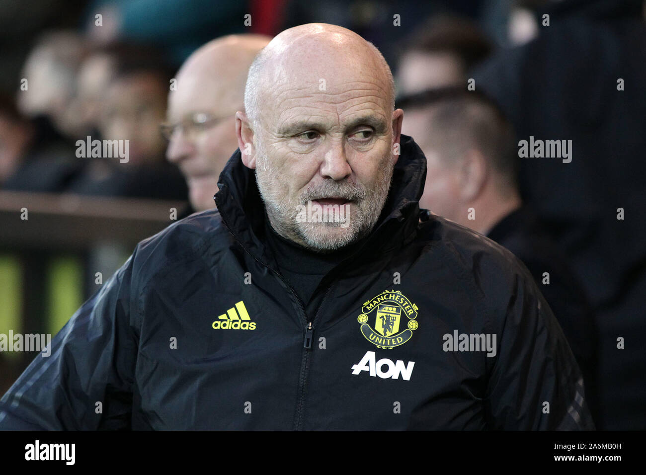 Norwich, Regno Unito. 26 ott 2019. Il Manchester United Assistant Manager Mike Phelan durante il match di Premier League tra Norwich City e il Manchester United a Carrow Road il 27 ottobre 2019 a Norwich in Inghilterra. (Foto di Matt Bradshaw/phcimages.com) Credit: Immagini di PHC/Alamy Live News Foto Stock