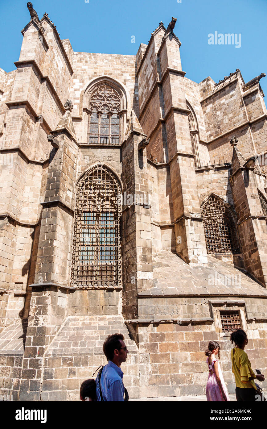 Barcellona Spagna,Catalogna Catalunya,Ciutat Vella,centro storico,quartiere Gotico,Carrer de la Pietat,Cattedrale di Santa Croce e Sant'Eulalia,Goth Foto Stock