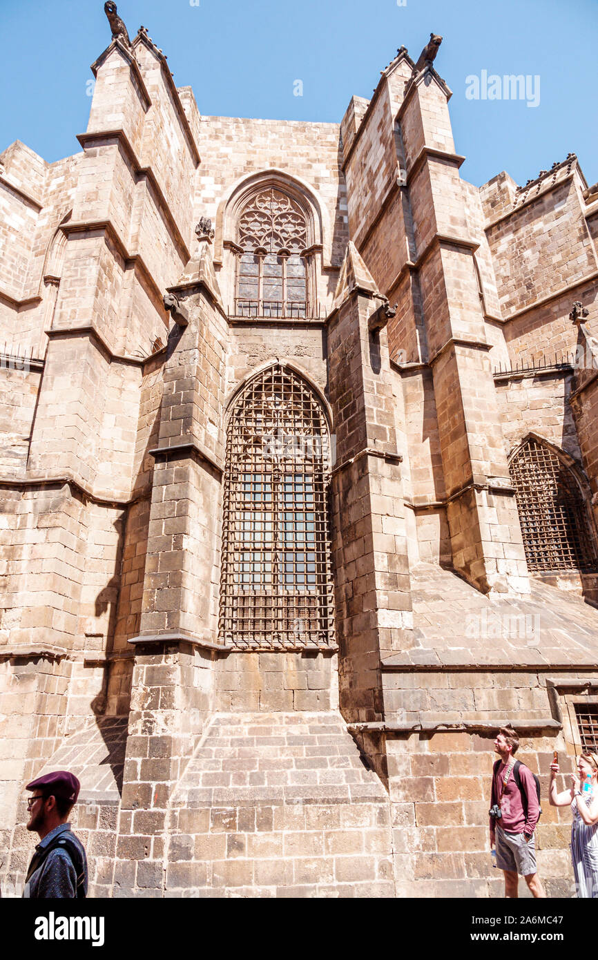 Barcellona Spagna,Catalogna Catalunya,Ciutat Vella,centro storico,quartiere Gotico,Carrer de la Pietat,Cattedrale di Santa Croce e Sant'Eulalia,Goth Foto Stock