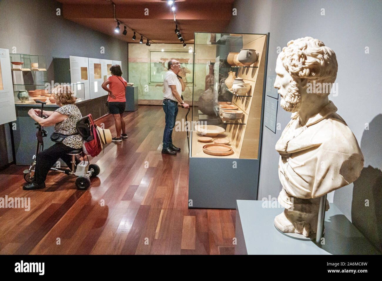 Barcellona Spagna,Catalogna Catalunya,Ciutat Vella,centro storico,quartiere Gotico,Museo di Storia,Museu d'Historia de Barcelona,MUHBA,interno, Foto Stock