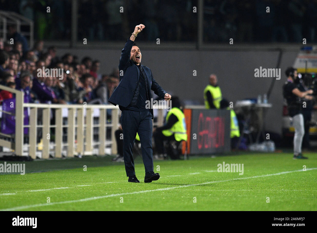 Firenze, Italia. 27 ott 2019. Vincenzo Montella allenatore della fiorentinaduring, italiano di calcio di Serie A del campionato Gli uomini in Firenze, Italia, 27 Ottobre 2019 - LPS/Matteo Papini Credito: Matteo Papini/LP/ZUMA filo/Alamy Live News Foto Stock