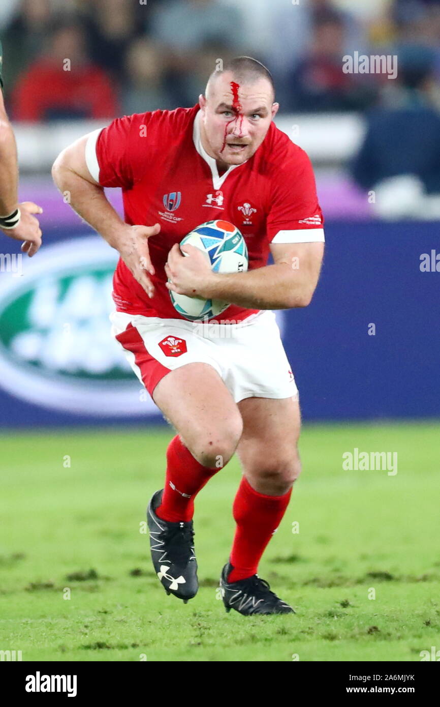 Yokohama Kanagawa, Giappone. 27 ott 2019. Ken Owens (WAL) Rugby : 2019 Coppa del Mondo di Rugby semi-finale match tra Galles 16-19 South Africa a International Stadium Yokohama di Yokohama Kanagawa, Giappone . Credito: Naoki Nishimura AFLO/sport/Alamy Live News Foto Stock