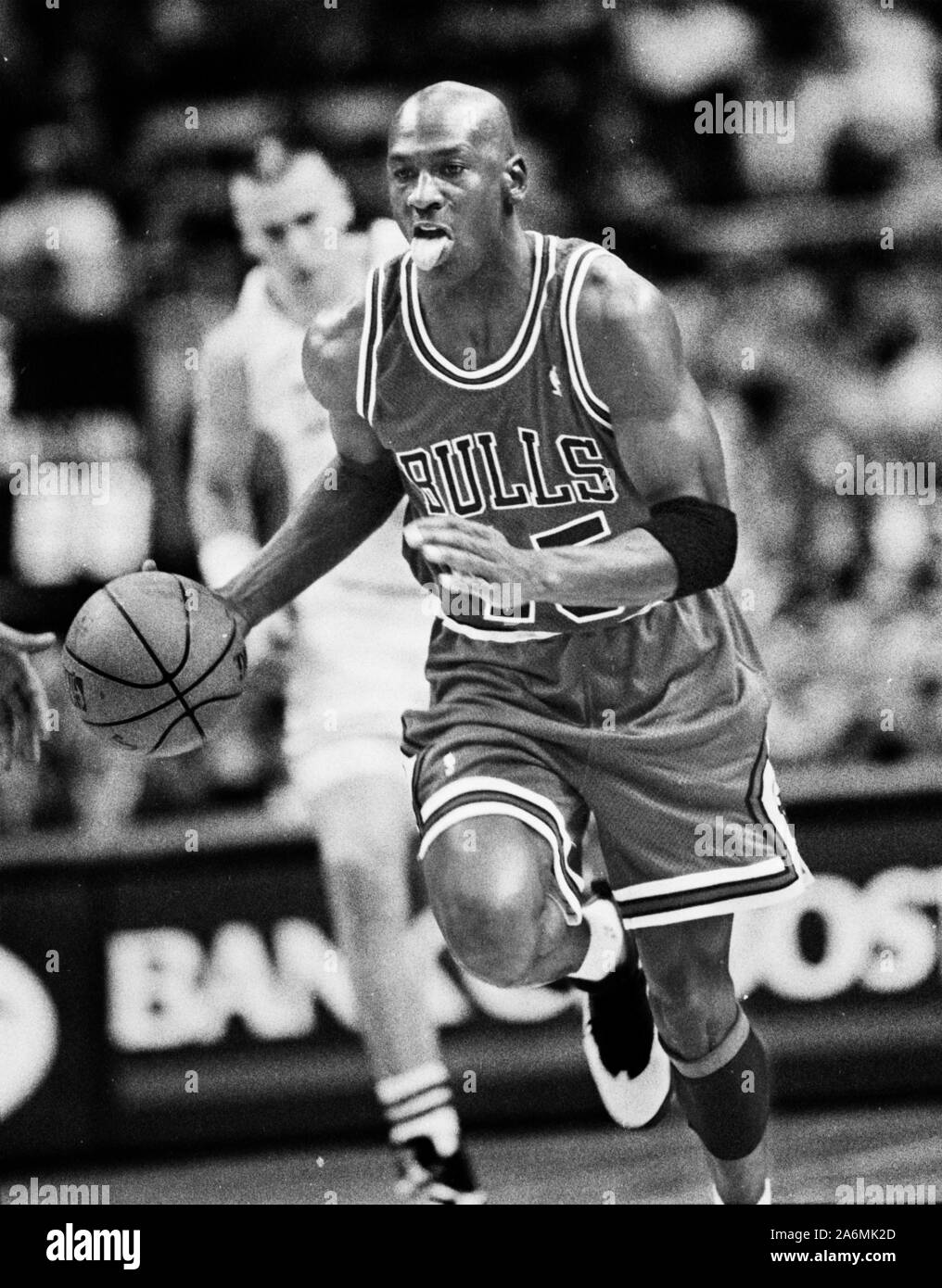 Chicago Bulls Michael Jordan 1995 vs i Celtics Bosotn al Boston Garden Boston MA USA FOTO DI bill belknap Foto Stock