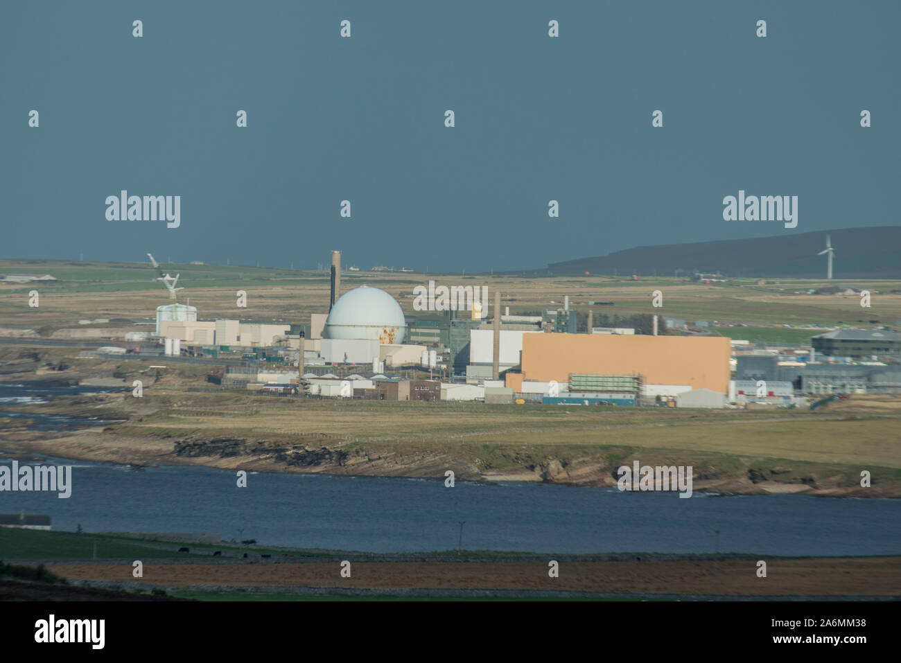 Dounreay è la ricerca nucleare stabilimento vicino a Thurso, in Scozia Foto Stock