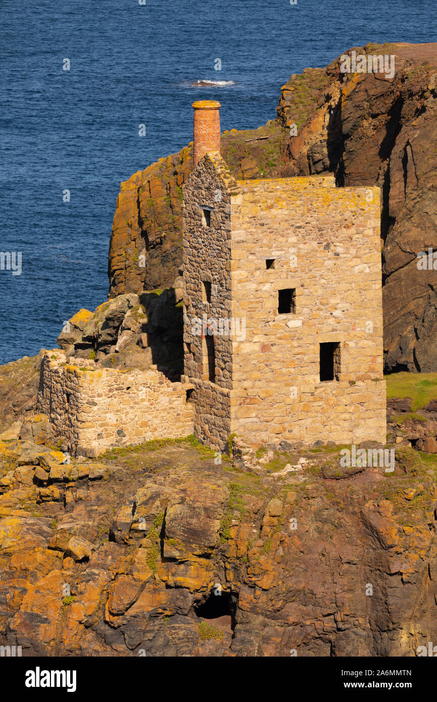 Motore di Crown House Botallack miniera Foto Stock