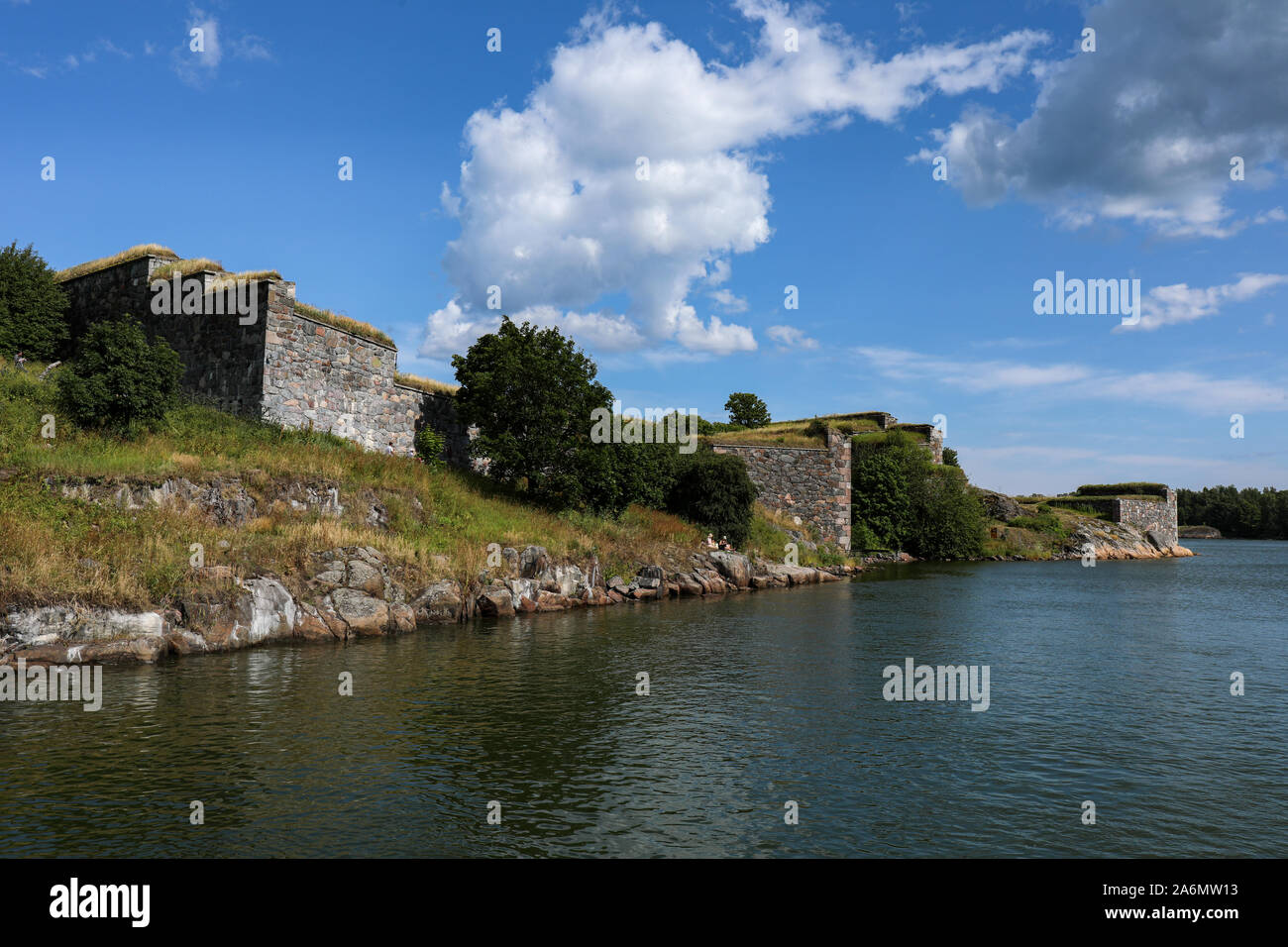 Popolare attrazione turistica Suomenlinna fortezza sul mare a Helsinki in Finlandia Foto Stock