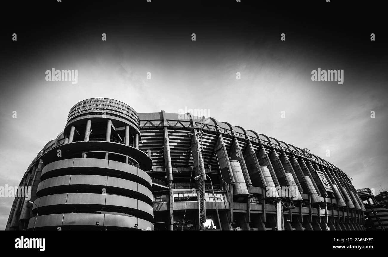 Madrid, Spagna - Ott 26, 2019: Stadio Santiago Bernabeu del Real Madrid in Spagna a Madrid Foto Stock