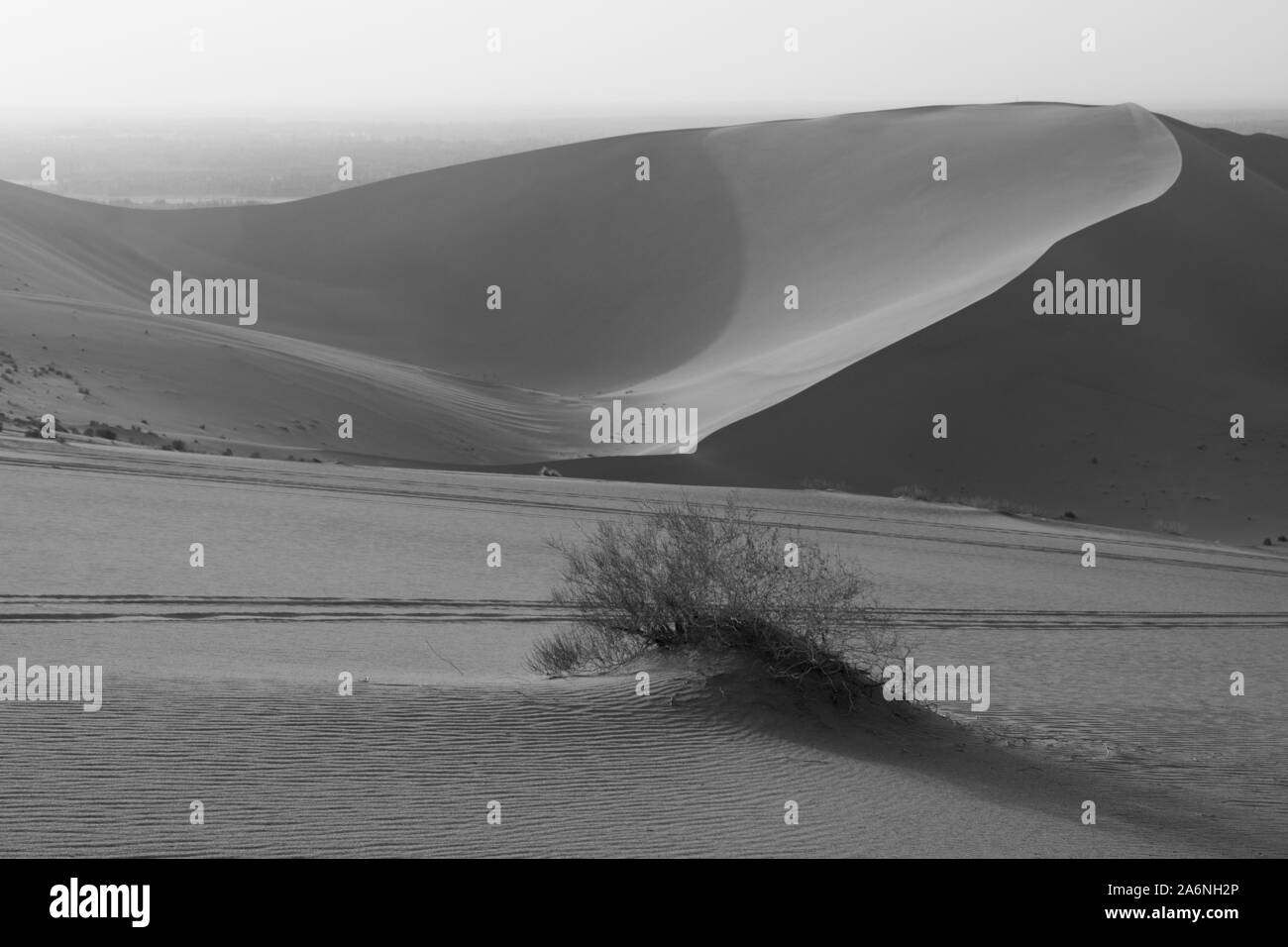Dune giganti al canto dune di sabbia geopark, Dunhuang, Cina Foto Stock