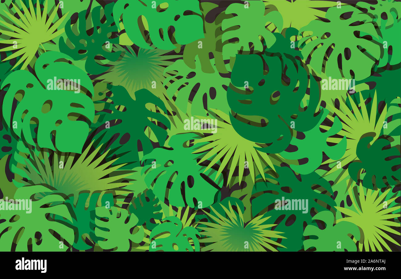 Tropical leafs sfondo modello Foto Stock