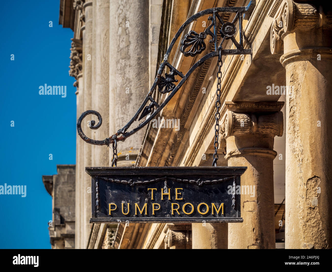 La camera della pompa, Bagni Romani, bagno, Somerset, Regno Unito. Foto Stock