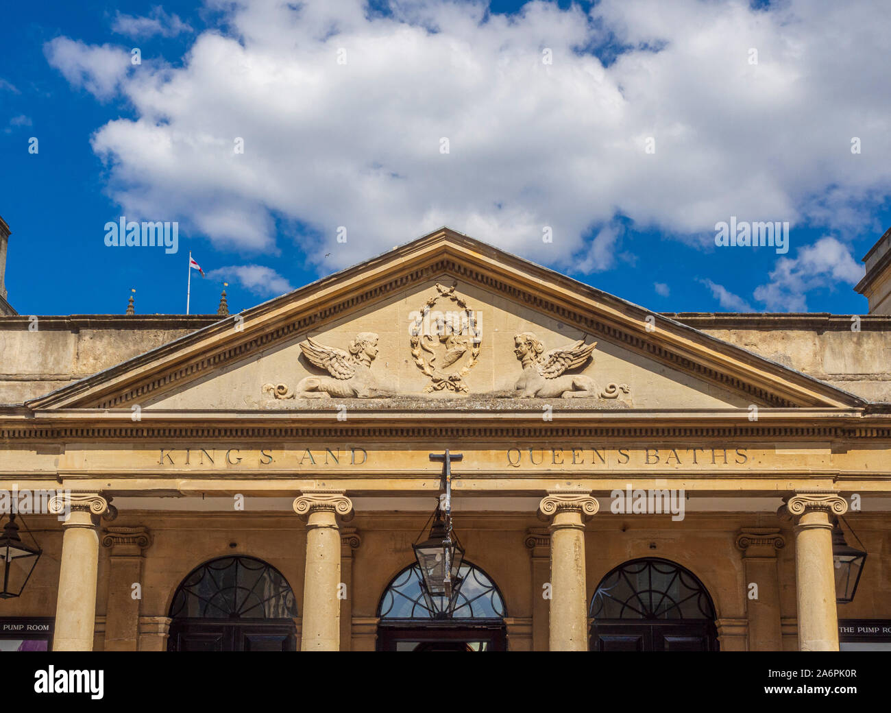 La camera della pompa, Bagni Romani, bagno, Somerset, Regno Unito. Foto Stock
