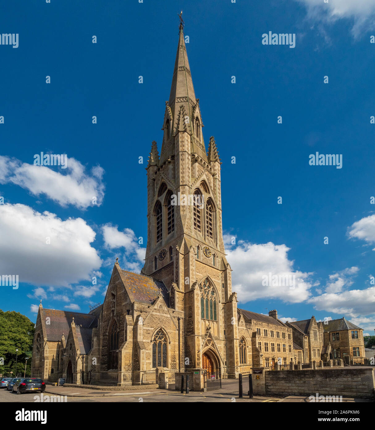 San Giovanni Evangelista chiesa cattolica romana, South Parade nel sud-est della sezione del centro di Bath, Somerset, Regno Unito. Foto Stock