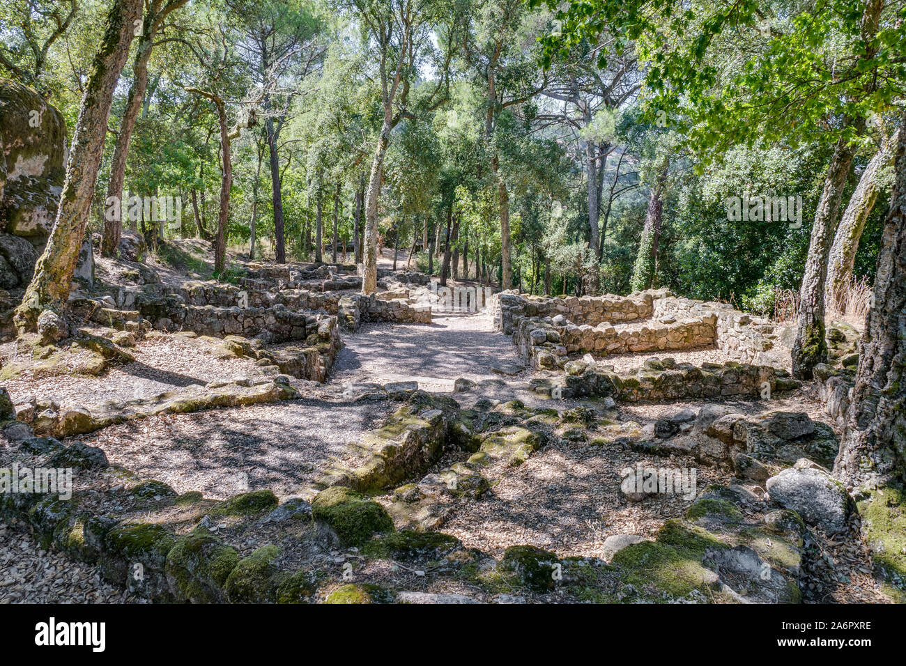 Santome sito archeologico romano e le rovine di musica celtica in Ourense, Galizia, Spagna Foto Stock